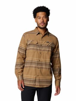 Columbia - Mens Mustard Omni-Wick Flare Gun Stretch Flannel Long Sleeve Shirt