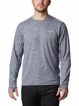 Columbia - Mens Grey Omni-Shade Tech Trail Long Sleeve Crew II Tshirt