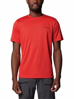 Columbia - Mens Red Omni-Wick Columbia Hike Crew Tshirt