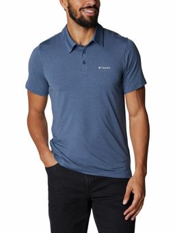 Columbia - Mens Blue Omni-Wick Tech Trail Polo Tshirt