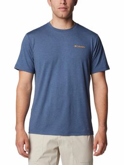 Columbia - Mens Blue Omni-Shade Kwick Hike Back Graphic Short Sleeve Tshirt