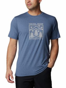 Columbia - Mens Blue Omni-Shade Kwick Hike Graphic Short Sleeve Tshirt