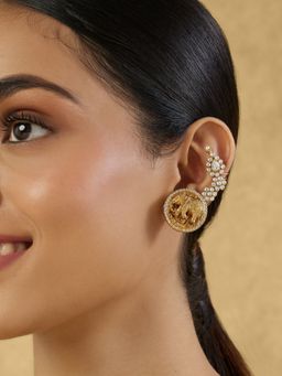 Indinoor - Temple Coin Gold Ear Cuffs