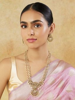 Indinoor - Statement Temple Gold Jewellery Set