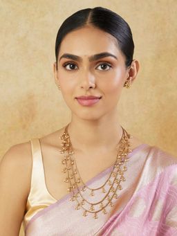 Indinoor - Layered Temple Gold Jewellery Set