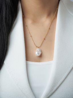 SWASHAA - Kaino Pearl 18K Gold Plated Necklace