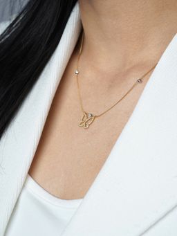 SWASHAA - Evania Butterfly 18K Gold Plated Necklace