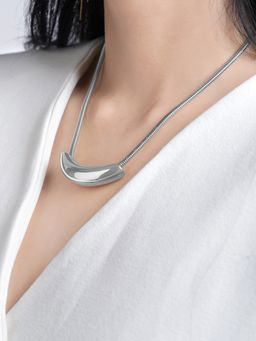 SWASHAA - Luna Crescent Bold Snake Chain Necklace