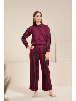 Autumnlane - Soul Mulberry Purple Cotton Co-Ord (Set of 2)