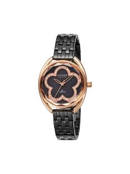 Strand by Obaku - Rose Ink Quartz Black Mop With Crystal Dial Womens Watch - S734LXVBSB