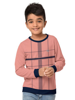HELLCAT - Trendy Onion Checks Round Neck Full Sleeve Sweatshirt for Boys