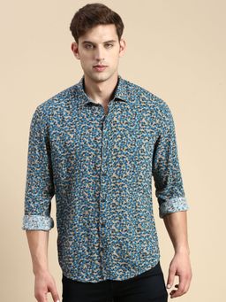 SHOWOFFFF - Men Spread Collar Multi Slim Fit Printed Shirt
