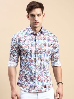 SHOWOFFFF - Men Spread Collar Multi Slim Fit Printed Shirt