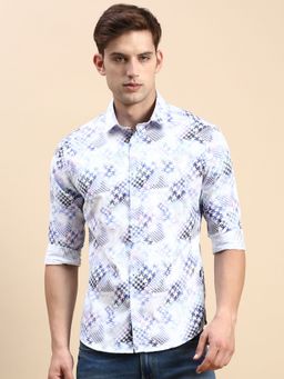 SHOWOFFFF - Men Spread Collar Multi Slim Fit Printed Shirt