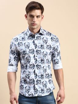 SHOWOFFFF - Men Spread Collar Multi Slim Fit Printed Shirt