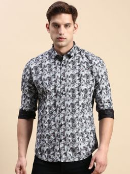 SHOWOFFFF - Men Spread Collar Multi Slim Fit Printed Shirt