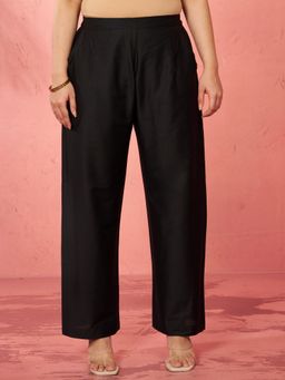 Vastramay - Viscose Plain Pant for Women - Black