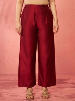 Vastramay - Viscose Plain Pant for Women - Maroon