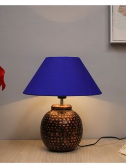 Homesake - Antique Table Lamp Ginger Jar Blue Shade