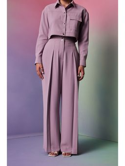 The Dapper Lady - Miami Lavender Solid Pant