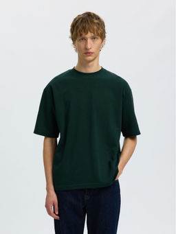 Selected - Dark Green Loose Fit T-Shirt