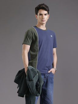 WROGN - Multi-Color Logo Crew Neck Slim Fit Cotton T-Shirt