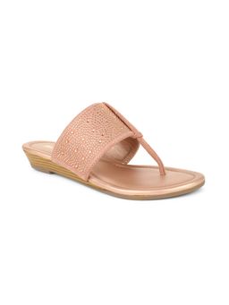 Bata - Embellished/sequined Pink Flats