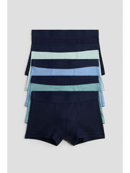 H&M - Boys Blue 5-Pack Cotton Trunks