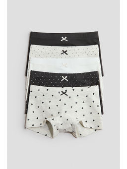 H&M - Girls Grey 5-Pack Cotton Boxer Briefs