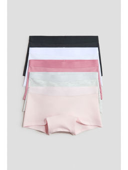H&M - Girls Pink 5-Pack Cotton Boxer Briefs