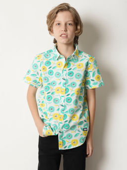 Jack & Jones Junior - Blue Regular Printed Shirt
