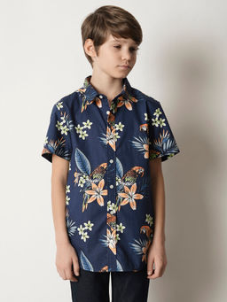 Jack & Jones Junior - Blue Regular Printed Shirt