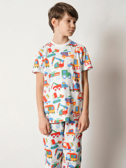 Jack & Jones Junior - White Round Neck Graphic Print T-Shirt