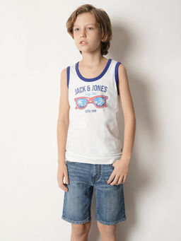 Jack & Jones Junior - White Round Neck Graphic T-Shirt