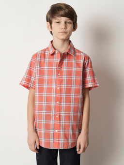 Jack & Jones Junior - Red Regular Checks Shirt