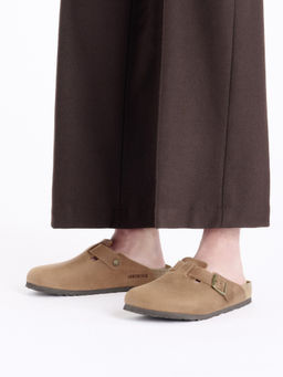 Birkenstock - Boston Unisex Brown Natural Leather Oiled Sandals