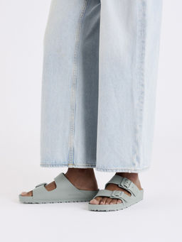 Birkenstock - Arizona Unisex Green Eva Two Strap Sliders