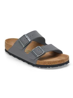 Birkenstock - Arizona Vegan Unisex Concrete Grey Birko-Flor Two Strap Sandals