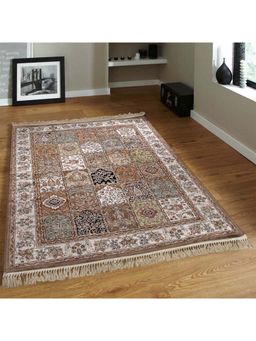OBSESSIONS - Multi and Brown Solid Machine Made Rectangular Carpet