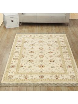 OBSESSIONS - Cream Solid Machine Made Rectangular Carpet