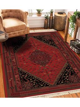 OBSESSIONS - Maroon Solid Machine Made Rectangular Carpet