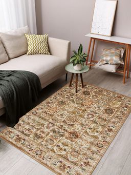 OBSESSIONS - Beige Solid Machine Made Rectangular Carpet