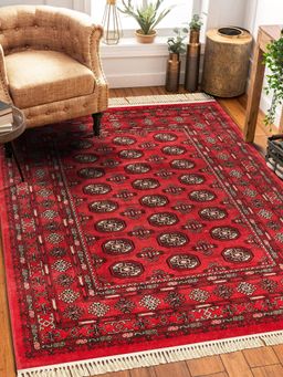 OBSESSIONS - Red Solid Machine Made Rectangular Carpet