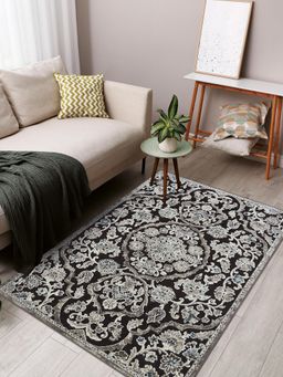 OBSESSIONS - D.Brown Solid Machine Made Rectangular Carpet