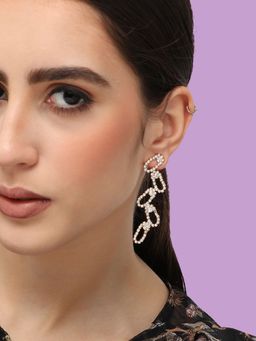 Sohi - Silver Plated Designer Stone Party Drop Earring For Women