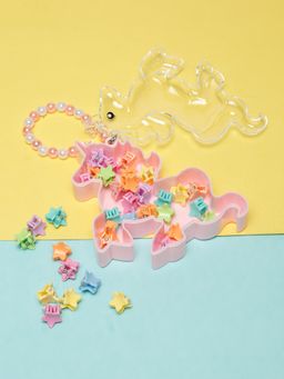 Stol'N - Unicorn Shaped Hair Accessories Box (35 Pcs clutchers in a box)
