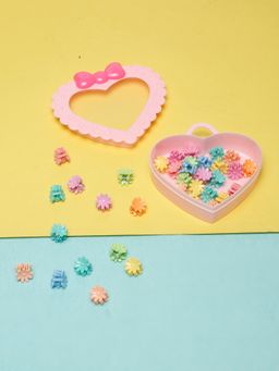 Stol'N - Heart & Box Shaped Hair Accessories Box (35 Pcs clutchers in a box)