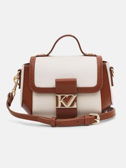 Kazo - Eli Off White and Brown Sling Bag (S)