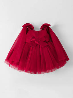 Hopscotch - Bow Applique Floral Lace Dress