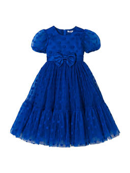 Hopscotch - Bow Applique Polka Dot Gown